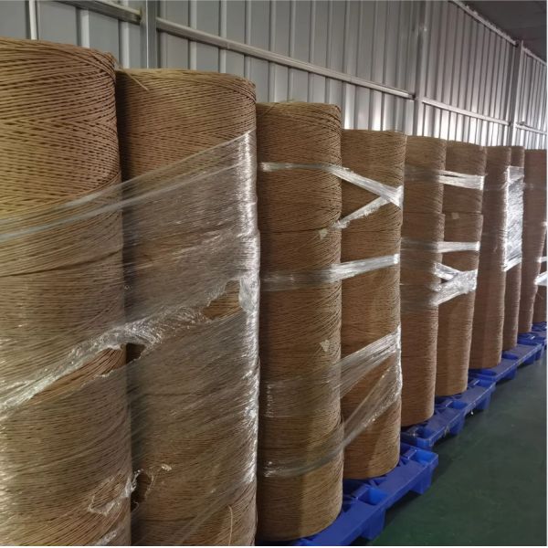 Recyclable Kraft Paper String , Paper Rope Roll For Cable Filling