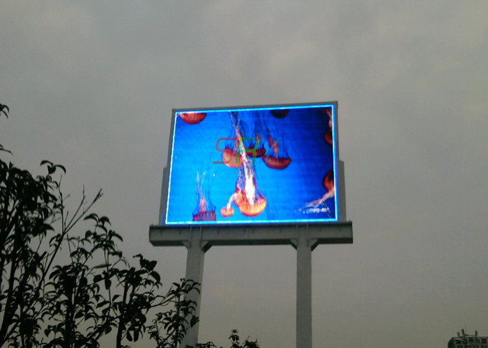 Double Column Outdoor LED Billboard Waterproof LED Screen Pixel Pitch 12MM