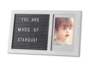 China Changeable Felt Letter Board Wooden Photo Frame With White Letters wholesale
