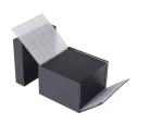 Customized Black Matte Single Watch Boxes Pu Leather Square Wooden