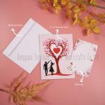 Handmade Heart Card Pop Up 3D Heart Flower Card Romantic Love Letter Greeting