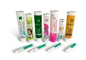 China Round Plastic Cosmetic Tubes Hand Lotion Aluminum Matt Surface Finish wholesale