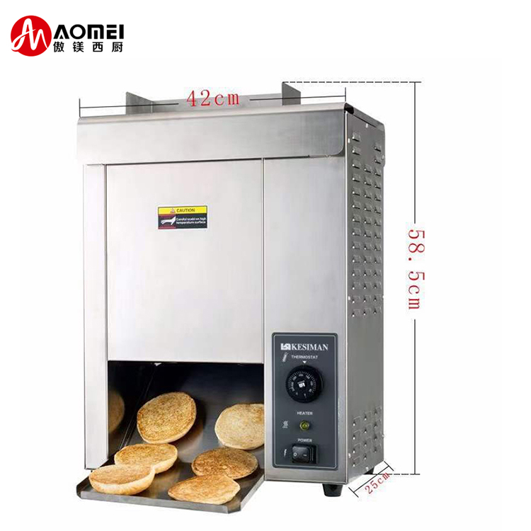 1600W Electric Conveyor Belt Toaster for Hamburger Bread in Commercial Food Industry