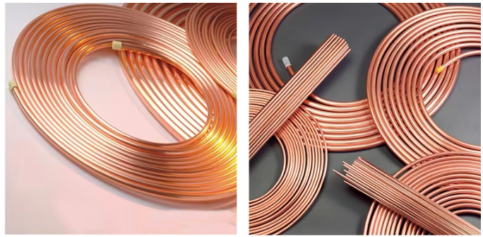 ASTM B280 AC 3/8'' 1/2'' 3/4'' 1/4'' Straight Copper Tube For HVAC Rolling Pancake Coil