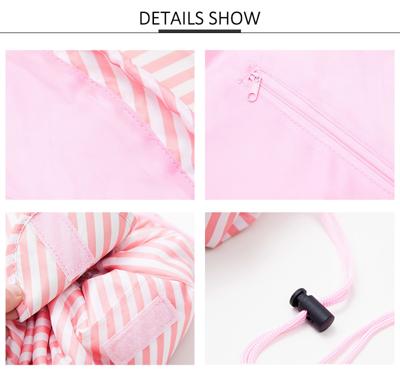 L48*H48CM Polyester Drawstring Makeup Bag For Travel