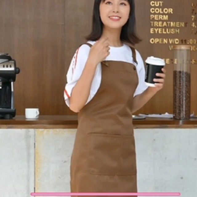 manufacture custom print and embroider logo apron high quality durable water repellent washable apron