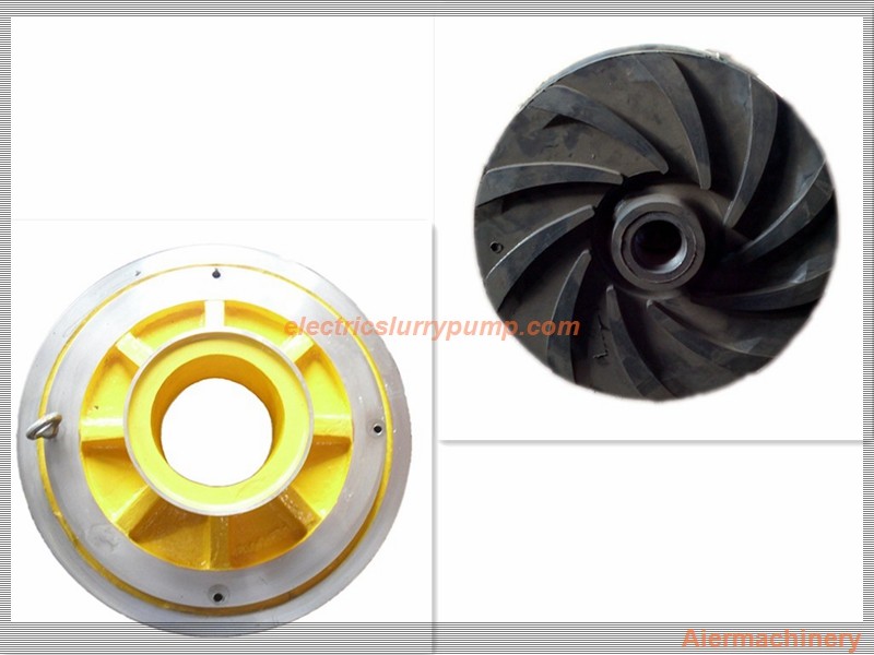 Aier Slurry Pump Parts Centrifugal Pump Impeller Anti Wear A05 / A49 / Cr26 / Cr27 Material
