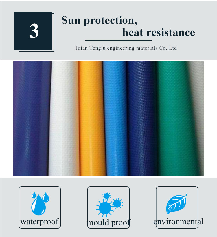 500D PVC Coated Canvas Waterproof Tarpaulins for Outdoor Activities