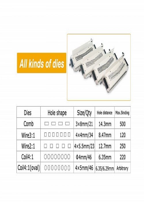 Small Desktop Wire Comb Binding Machine All In One Eletric Power 440x470x280mm