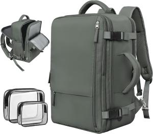China Casual Carry On Luggage Bag Olive Green Duffel Travel Bag With USB Charging Port wholesale