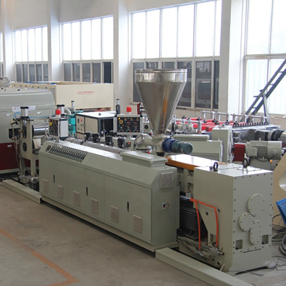 Screw Speed rpm 32.9 rpm Double Screw Design PVC Faux Board Extrusion Line PVC Extruder