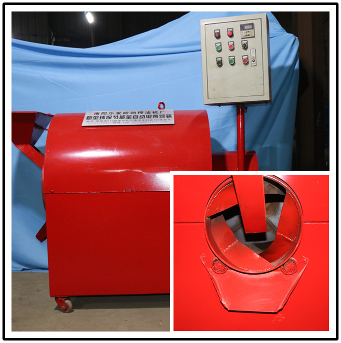 Stainless Steel Rotary Drum Nut Roaster Almond Cashew Nut Roasting Machine