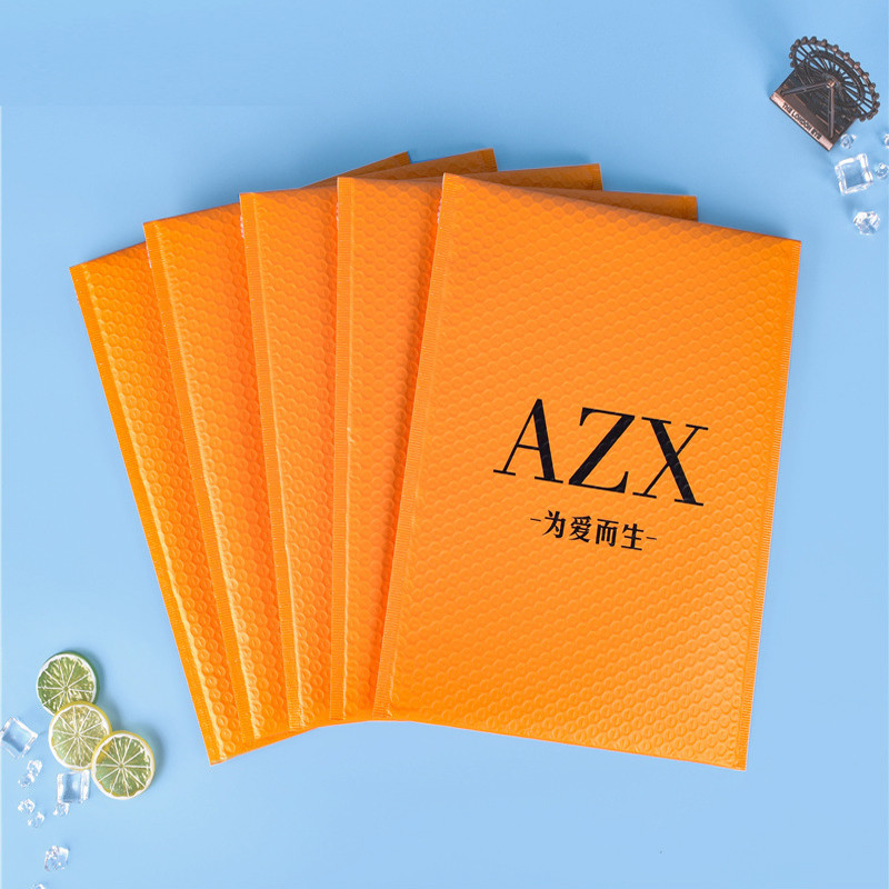 Orange Glossy Varnish Poly Bubble Mailers 6x9'' Padded Envelopes