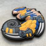 PVC Custom Embroidered Patches 4 Inch Wearproof