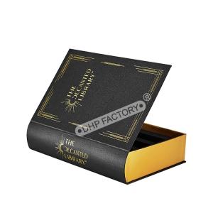 China Custom Gold Foil Pattern Faux Books Decor Box For Gift Packaging wholesale