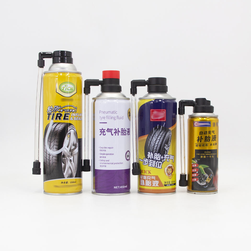 Anti Puncture Aerosol Spray Cap Tyre Sealat Inflator For Fixing Punctures