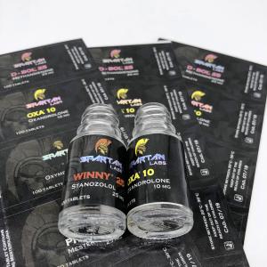 China Black Printing 60*30mm 80gsm Paper Glass Vial Labels wholesale