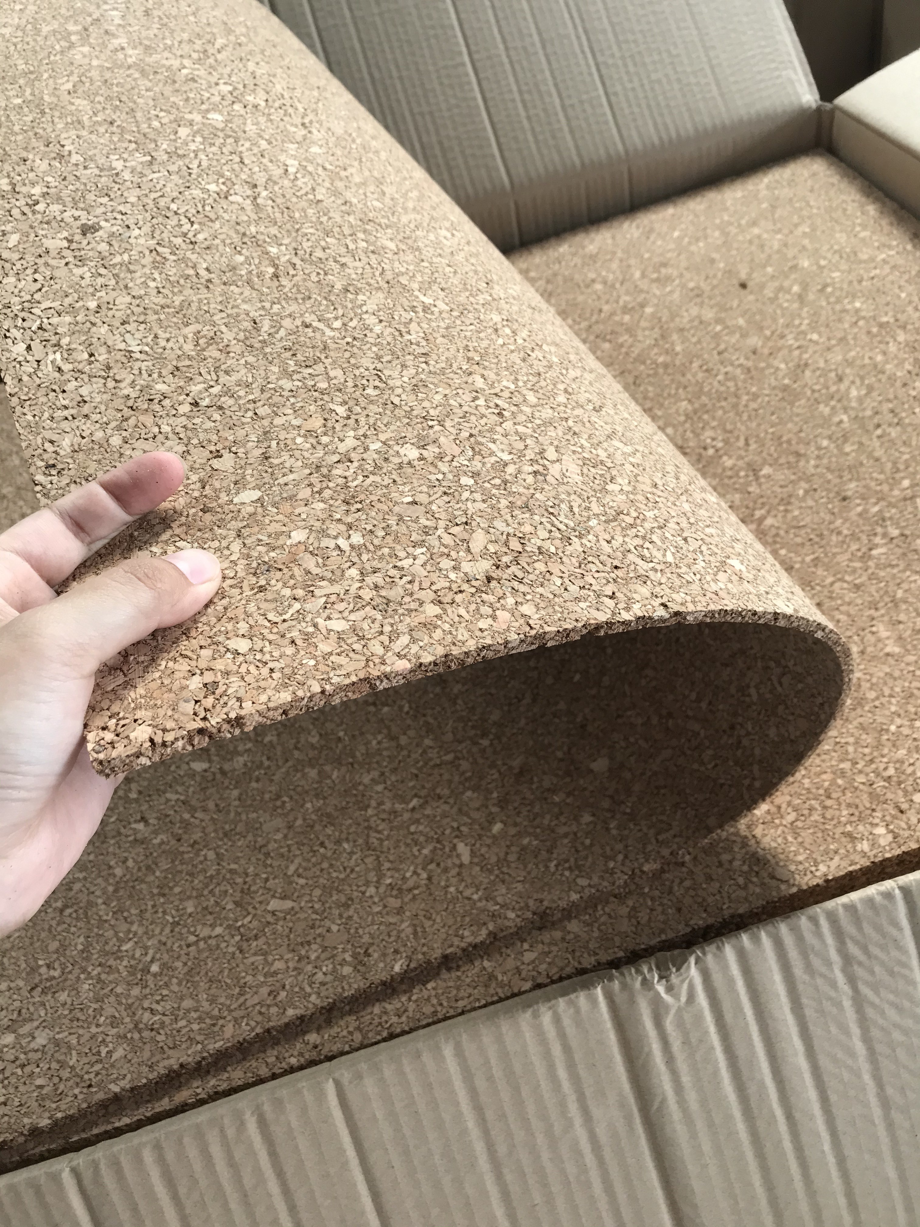 220kg/M3 Vapor Barrier 3mm Cork Underlayment With Silver Foil