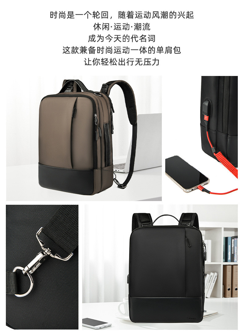 Large capacity travel mochilas crossbody notebook backpack unisex waterproof 15.6'' convertable laptop bag