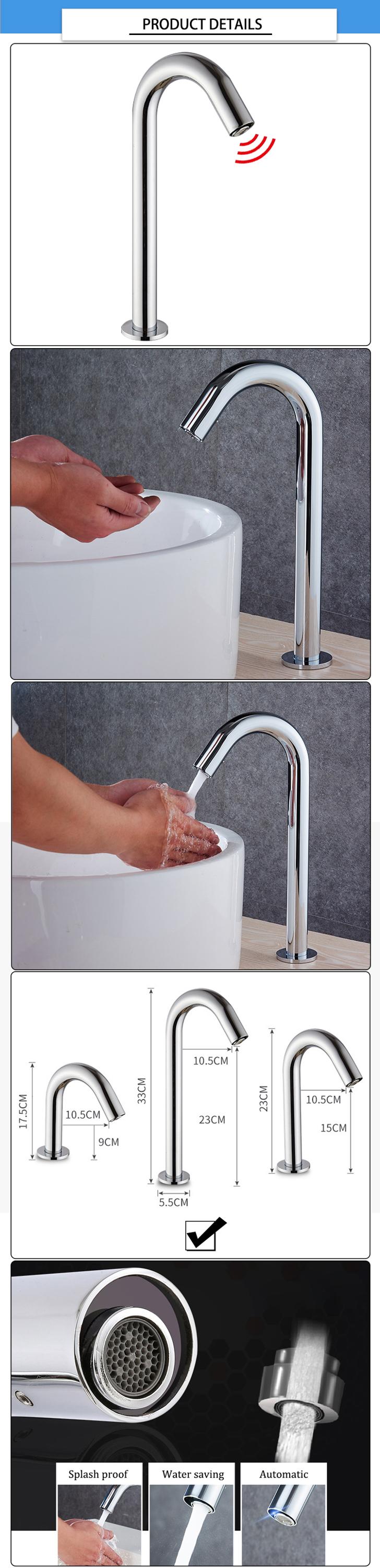 Bathroom Deck Mounted SS 10cm Distance Sensor Water Faucet