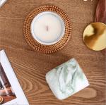 Empty Round Ceramic Candle Holder Cottage Handmade Colorful Candle Container