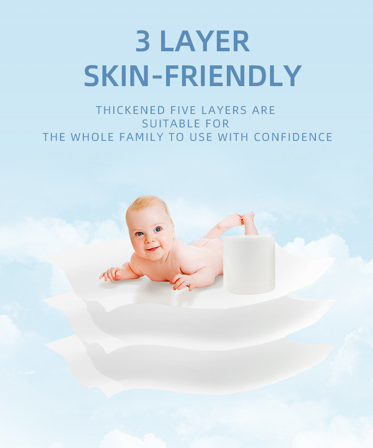 Fragrance Free Disposable Tissue 2 Ply Toilet Paper 100mm*115mm