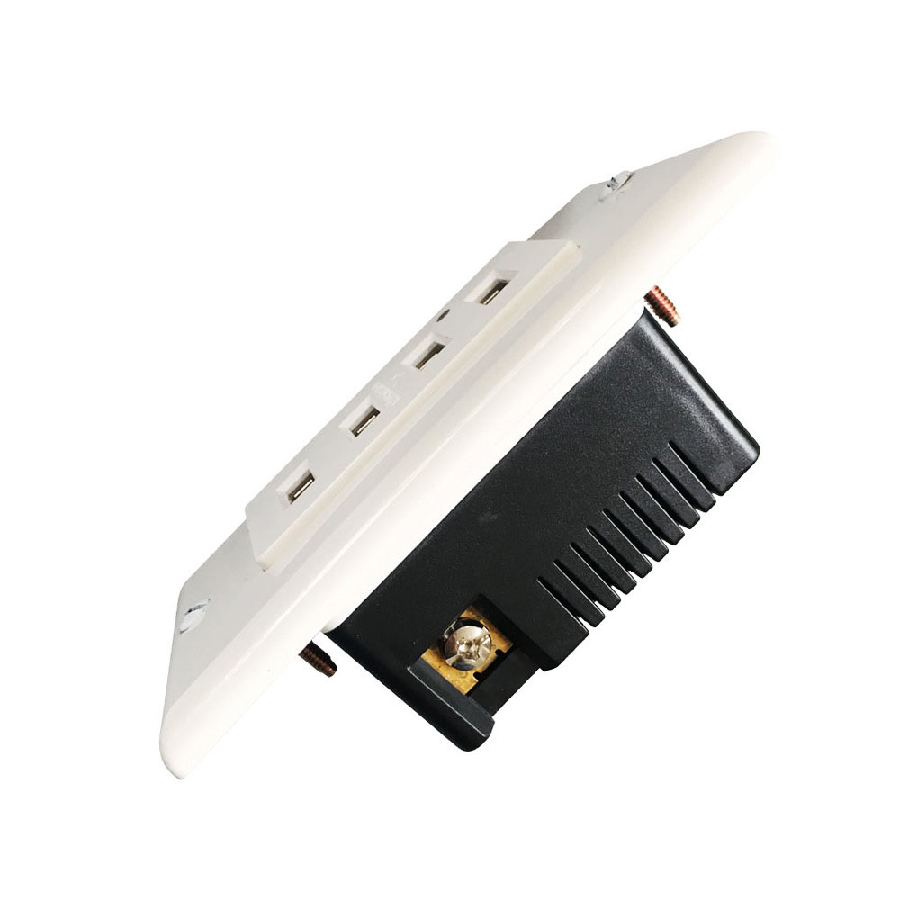 Convenient 4 Charging Ports USB Wall Outlet for American Market Rated Current 2.4v-3A
