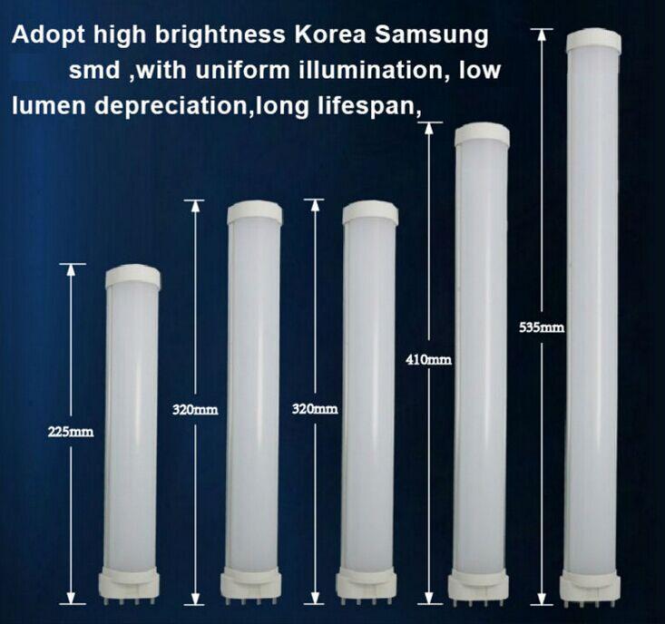 high quality 2G11 led light 10W12W18W22W 2G11 led tube light wirh smd2835 led AC85-265V4/5000 Three-year warranty