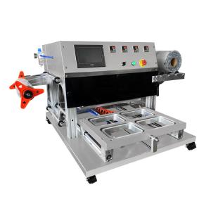 China Hygiene Pneumatic Operation Chicken Salad Food Tray Sealing Machine Food Tray Sealer Packing Machine wholesale