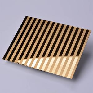 China Modern Stainless Steel Wall Cladding Sheet Plate SUS304 201 0.3mm - 3mm Etched wholesale
