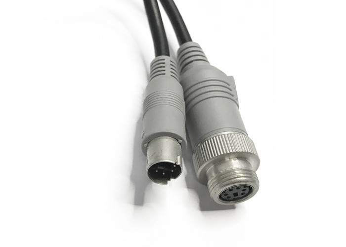 Mini DIN Spiral Electrical Wire 4 Video Input 28 AWG 5 Pin