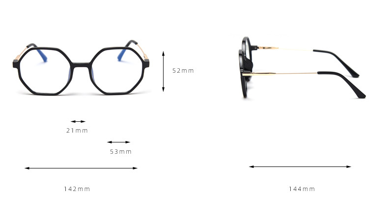Retro Polygonal Anti Blue Light Glasses Men Women Fashion Optical Computer