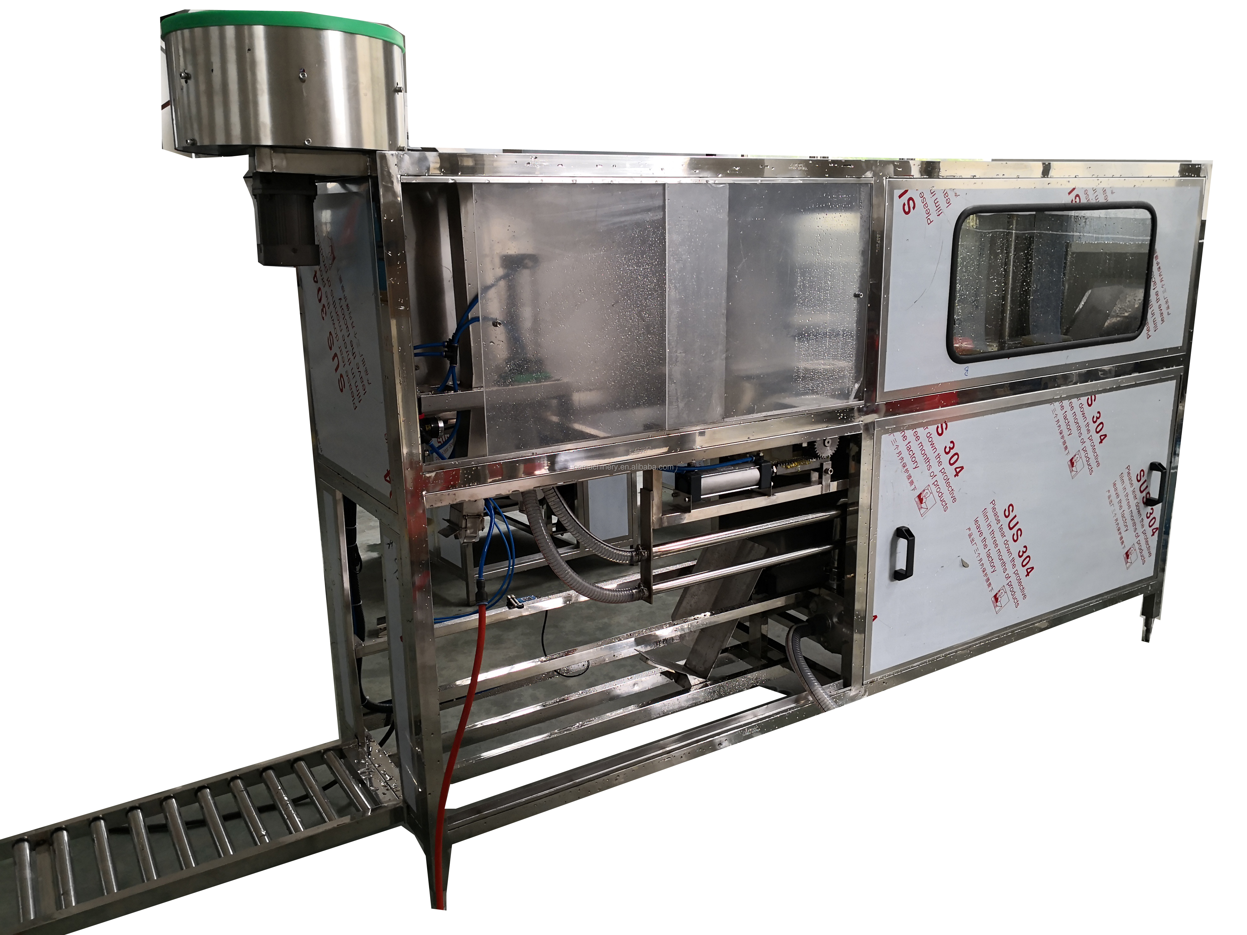 2950X800X1600MM Food Beverage Shops 5 Gallon Drum Rinsing Filling and Capping Machine