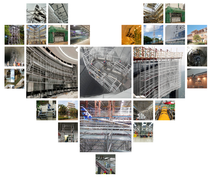 1.8mm Thickness Aluminium Scaffold Tower Building Ringlock Tubular Scaffolding System