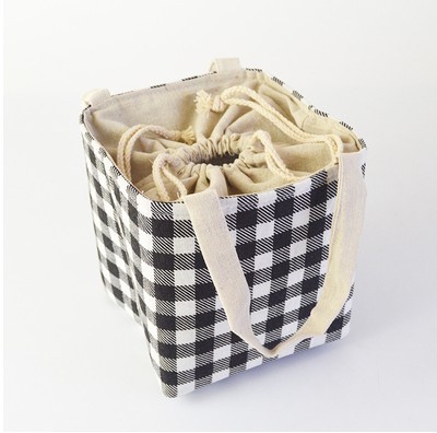 Eco Friendly Insulated Cooler lunch Bag PEVA Material 25 * 20 . 5 * 16 . 5CM
