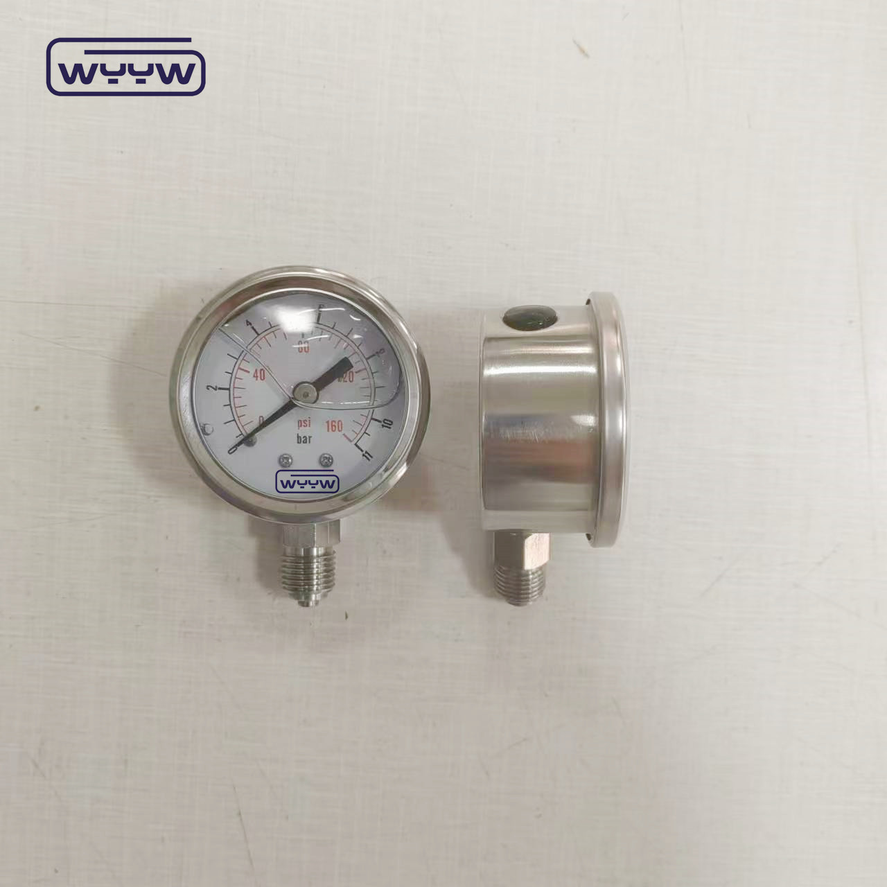 Liquid Filled Pressure Gauge 50mm Bottom 1/4"Npt OEM Pressure Meter