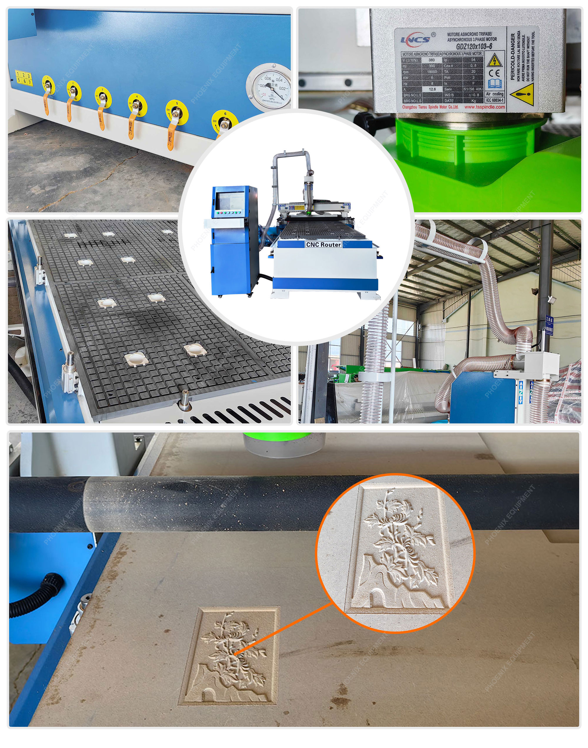 Speed PK1325 Multifunctional 3D CNC Wood Door Carving Machine for Automatic Copying