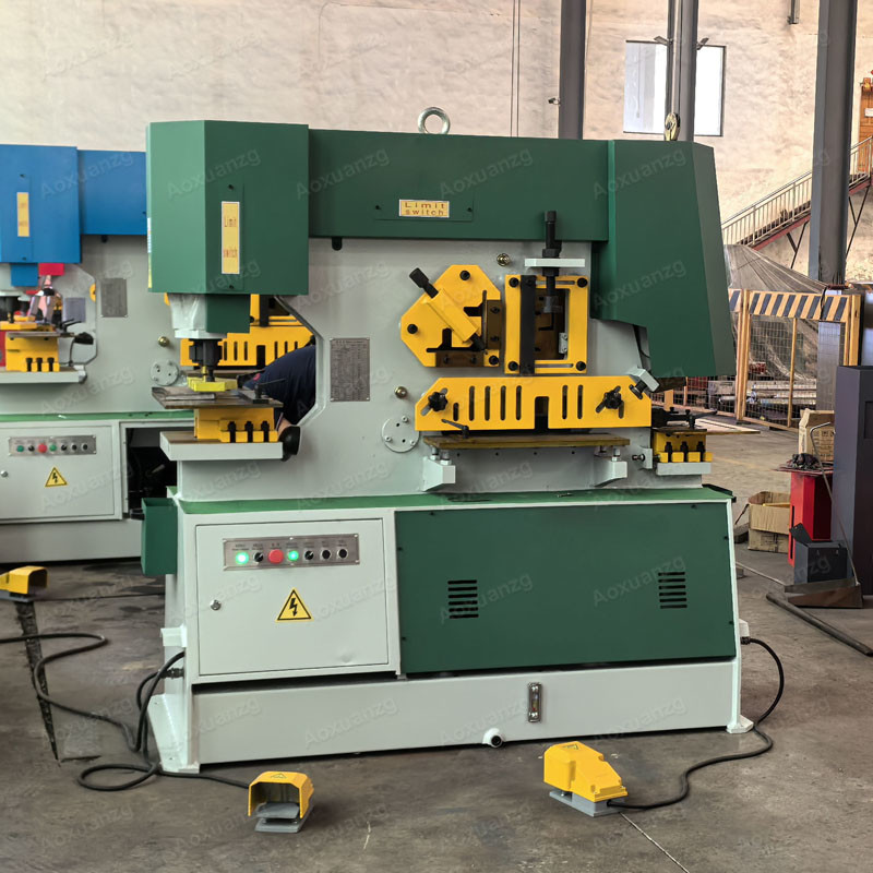 High Accuracy Q35Y-20 Hydraulic Ironworker Machine 100 Ton Multifuction Punch Shear Notch Bend Pipe Cut Machine