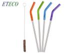 Blue Whisky Drinking Stainless Steel Reusable Straws High Polish Lead Free
