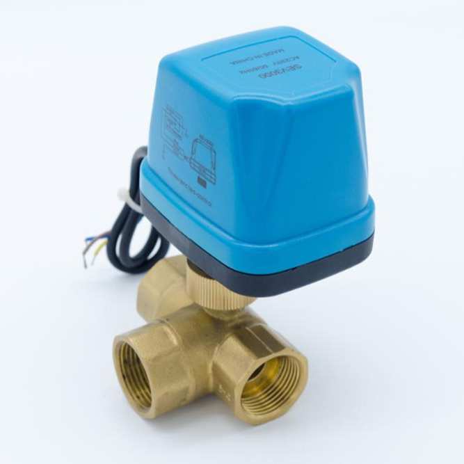 Compact 3 Way Motorized Valve , Dn15 High Precision Electric Ball Valve