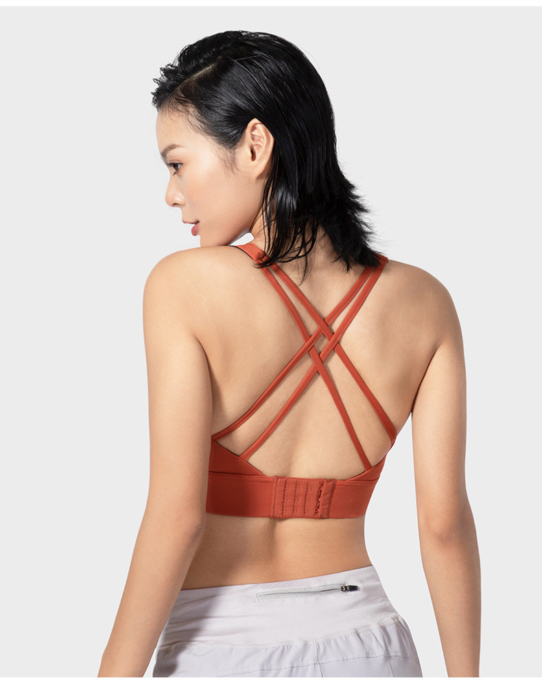 86 Nylon 14 Spandex Custom Gym Sexy Yoga Bra Tank Top Padded Workout Crop Top
