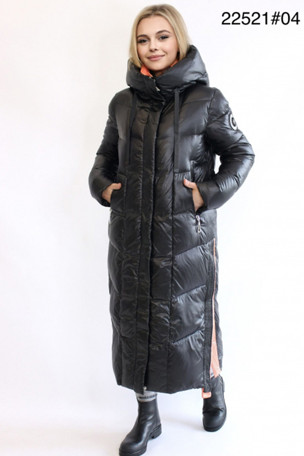 FODARLLOY New thickened high-end fashion hooded warm long-sleeved mid-length cotton-padded coat