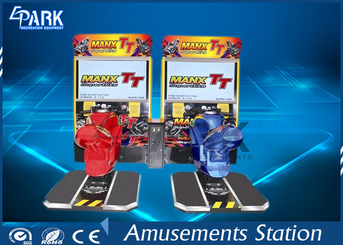 HD LCD Coin Operated Arcade Machines TT Motor Racing Simulator
