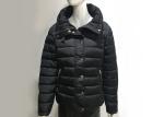Polyester Black Ladies Outwear Puff Winter Jacket Warm Fashion Zip Through