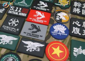 China Various Kinds PVC Rubber Patch Velcro Armbands For Clothing And Backpacks wholesale