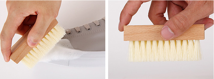 Shoe Cleaning Accessories Wooden Horsehair Shoe Brush For Polishing