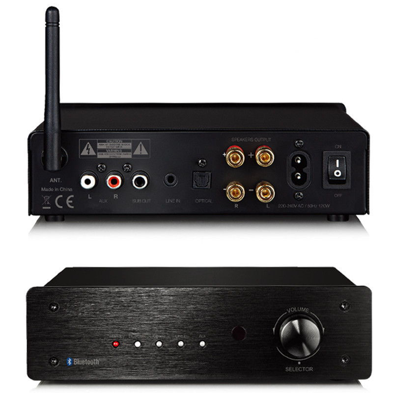 China Audio Supplier 2-ch Home Stereo Receiver 2x50 Watts HiFi Bluetooth Integrated Amplifier