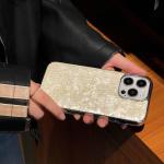 Electroplated Leather Crocodile Pattern Mobile Phone Case Compatible with