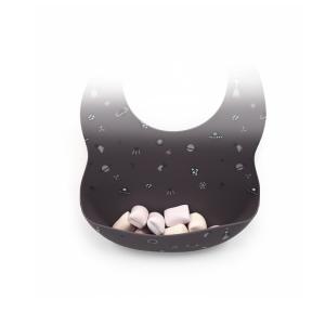 China Cartoon BPA Free Baby Eating Bib Waterproof Silicone Catch Bib wholesale