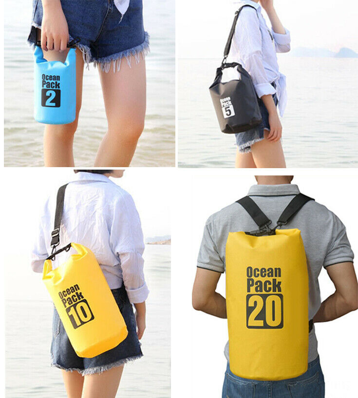 2L 5L 10L 15L 20L 30L Dry Bag PVC Sack Floating Boating Ocean Pack